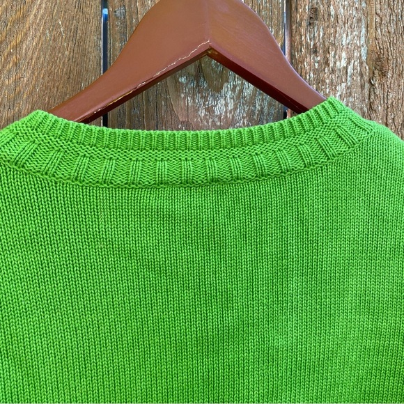 TALBOTS Women’s Green 3/4 Sleeves Button-Up Sweater Cardigan Medium Petite - Picture 9 of 13